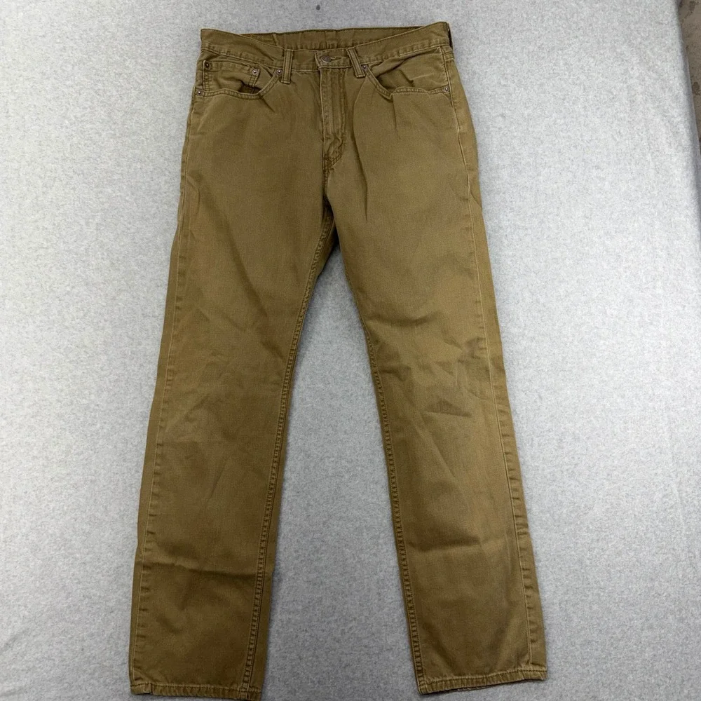 Levi Strauss 505 Regular Fit Tan Cotton‎ Jeans Men white tab VTGs W34 L34